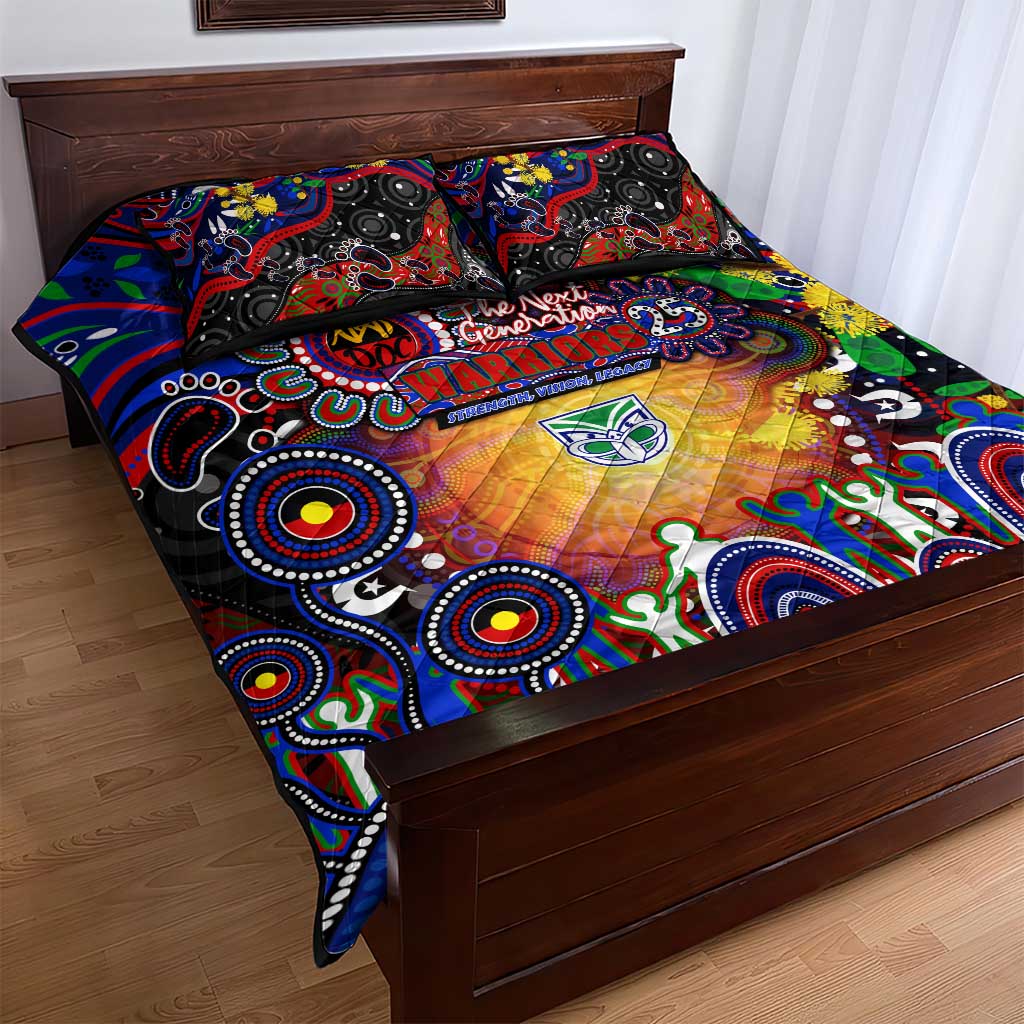 NAIDOC Week 2025 Warriors Rugby Quilt Bed Set Aboriginal Dot Painting