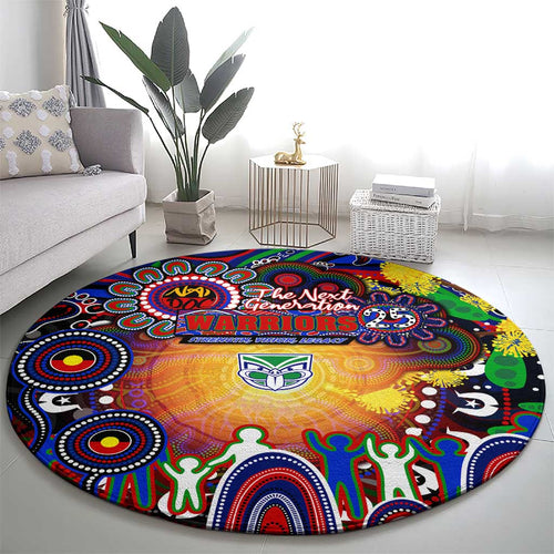 NAIDOC Week 2025 Warriors Rugby Round Carpet Aboriginal Dot Painting