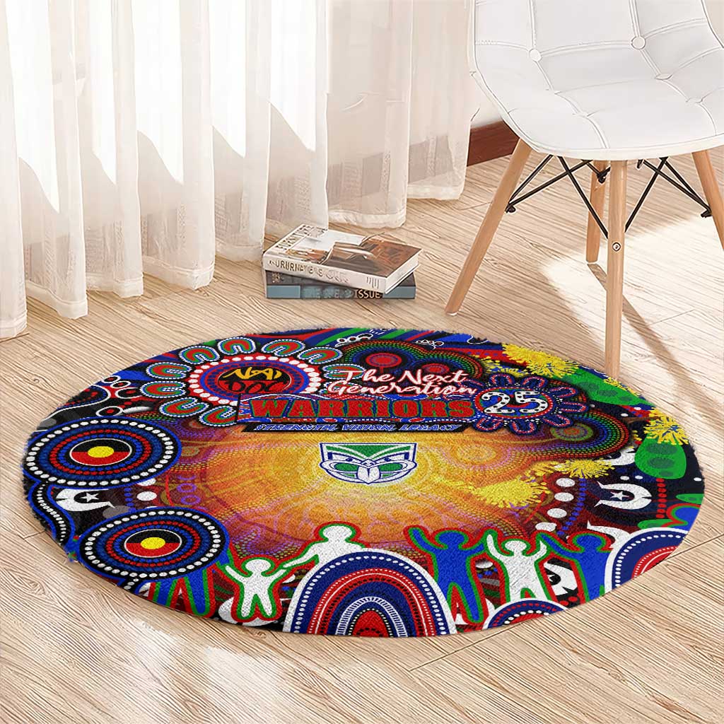 NAIDOC Week 2025 Warriors Rugby Round Carpet Aboriginal Dot Painting