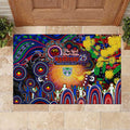 NAIDOC Week 2025 Warriors Rugby Rubber Doormat Aboriginal Dot Painting