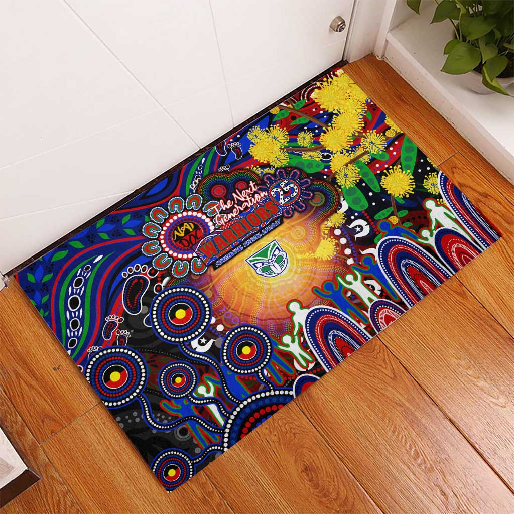 NAIDOC Week 2025 Warriors Rugby Rubber Doormat Aboriginal Dot Painting