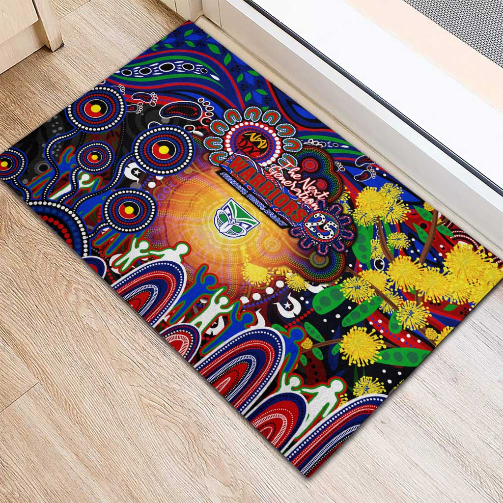 NAIDOC Week 2025 Warriors Rugby Rubber Doormat Aboriginal Dot Painting