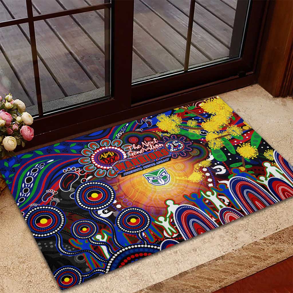 NAIDOC Week 2025 Warriors Rugby Rubber Doormat Aboriginal Dot Painting