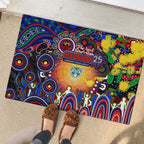 NAIDOC Week 2025 Warriors Rugby Rubber Doormat Aboriginal Dot Painting