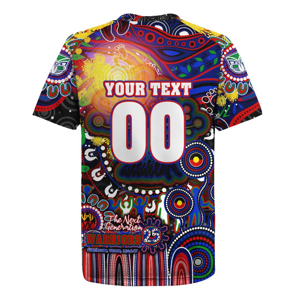 Personalised NAIDOC Week 2025 Warriors Rugby Rugby Jersey Aboriginal Dot Painting