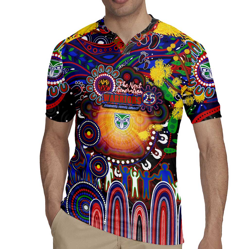 Personalised NAIDOC Week 2025 Warriors Rugby Rugby Jersey Aboriginal Dot Painting