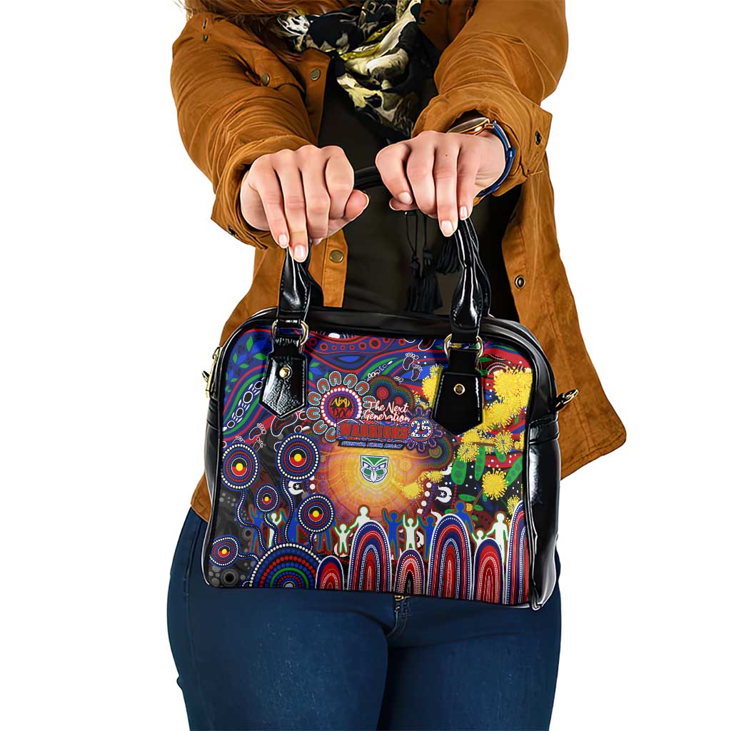 NAIDOC Week 2025 Warriors Rugby Shoulder Handbag Aboriginal Dot Painting
