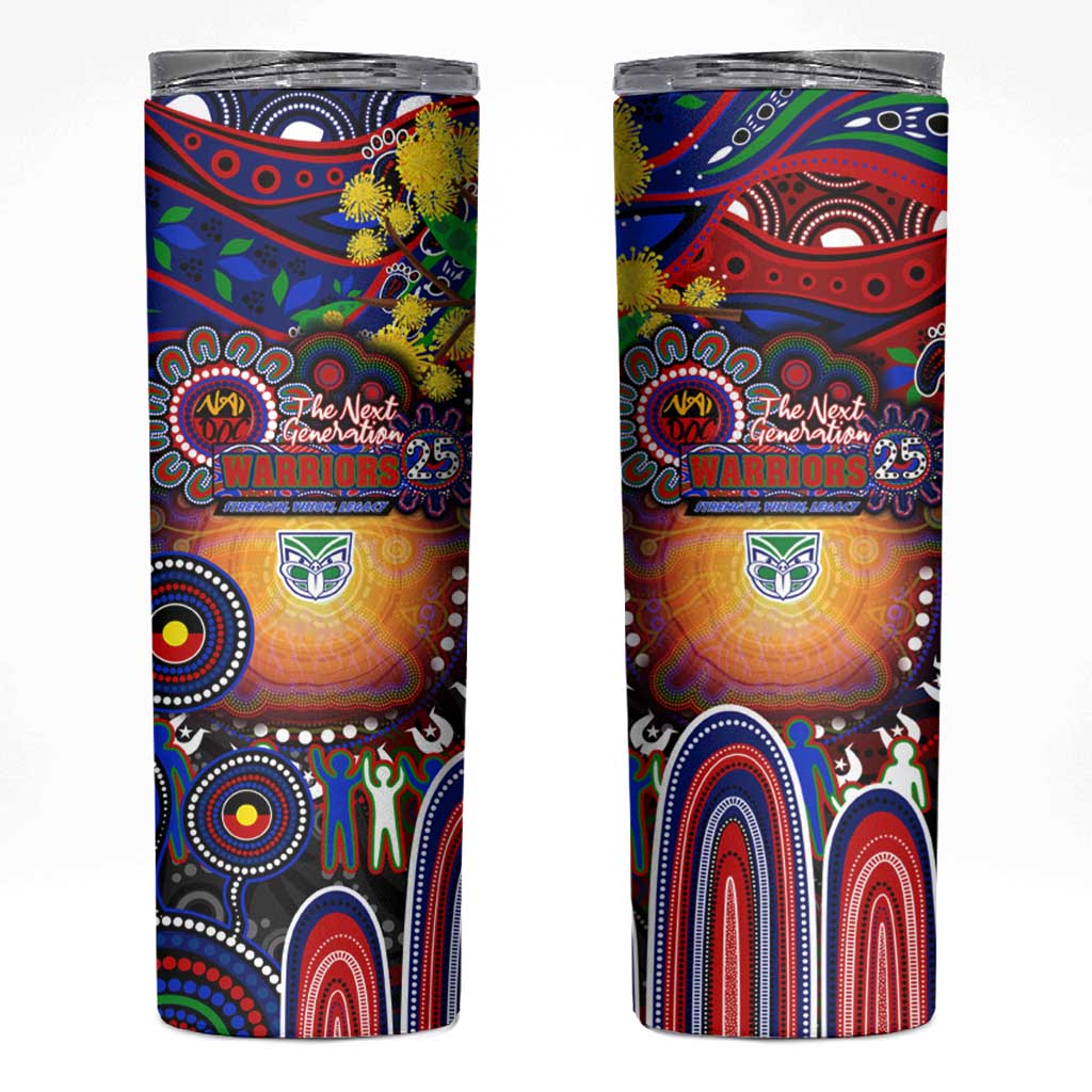 NAIDOC Week 2025 Warriors Rugby Skinny Tumbler Aboriginal Dot Painting