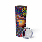 NAIDOC Week 2025 Warriors Rugby Skinny Tumbler Aboriginal Dot Painting