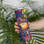NAIDOC Week 2025 Warriors Rugby Skinny Tumbler Aboriginal Dot Painting