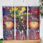 NAIDOC Week 2025 Warriors Rugby Skinny Tumbler Aboriginal Dot Painting
