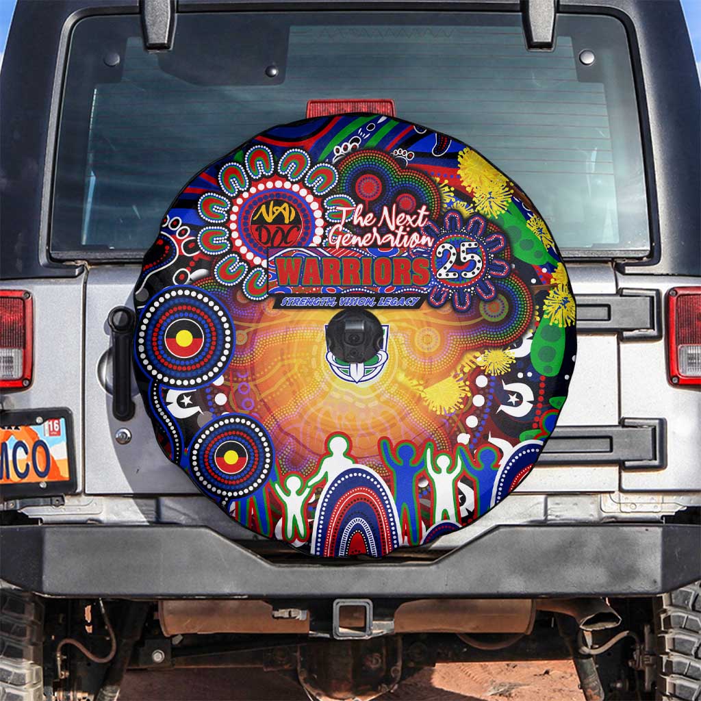 NAIDOC Week 2025 Warriors Rugby Spare Tire Cover Aboriginal Dot Painting