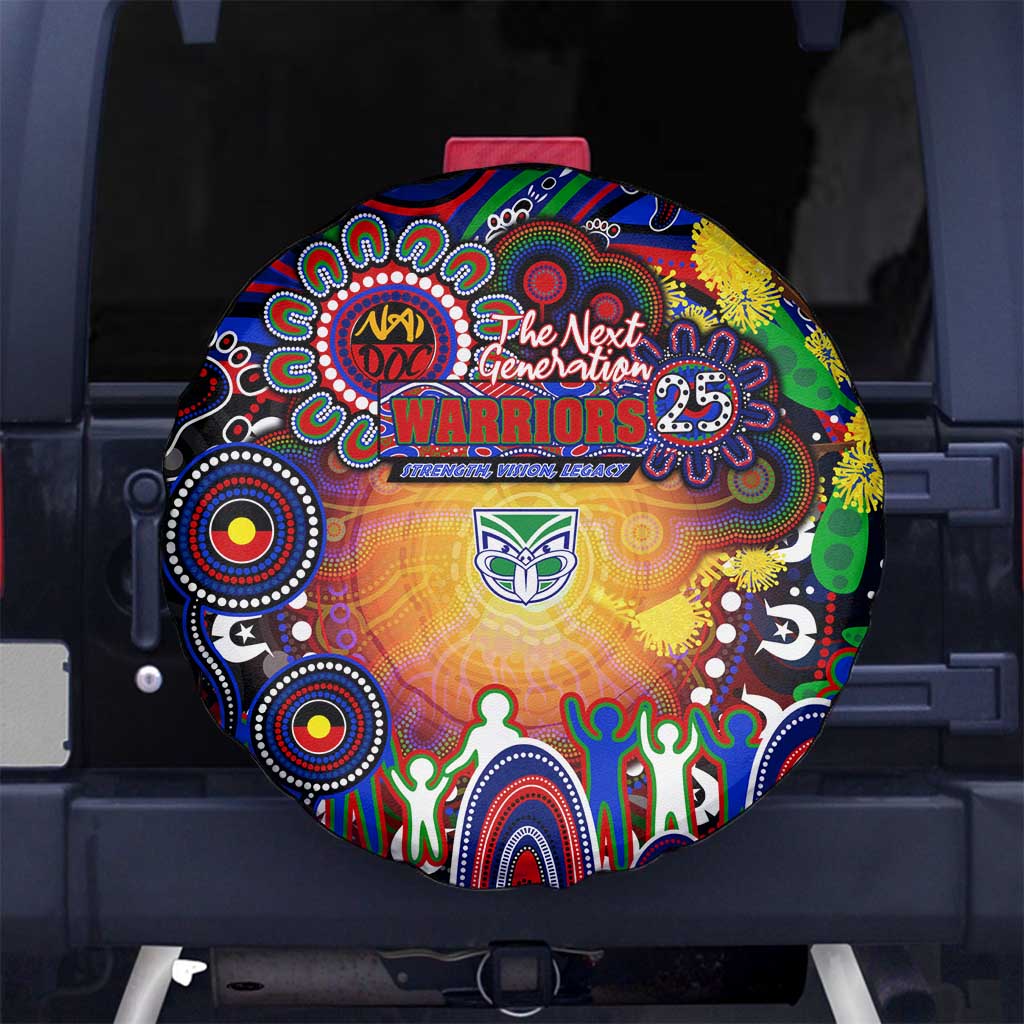 NAIDOC Week 2025 Warriors Rugby Spare Tire Cover Aboriginal Dot Painting