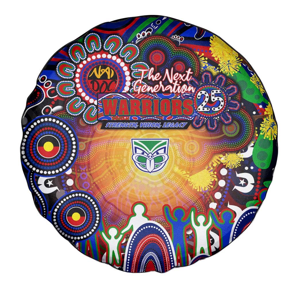 NAIDOC Week 2025 Warriors Rugby Spare Tire Cover Aboriginal Dot Painting