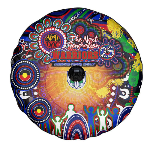 NAIDOC Week 2025 Warriors Rugby Spare Tire Cover Aboriginal Dot Painting