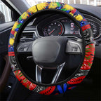 NAIDOC Week 2025 Warriors Rugby Steering Wheel Cover Aboriginal Dot Painting
