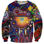 Personalised NAIDOC Week 2025 Warriors Rugby Sweatshirt Aboriginal Dot Painting