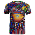 Personalised NAIDOC Week 2025 Warriors Rugby T Shirt Aboriginal Dot Painting