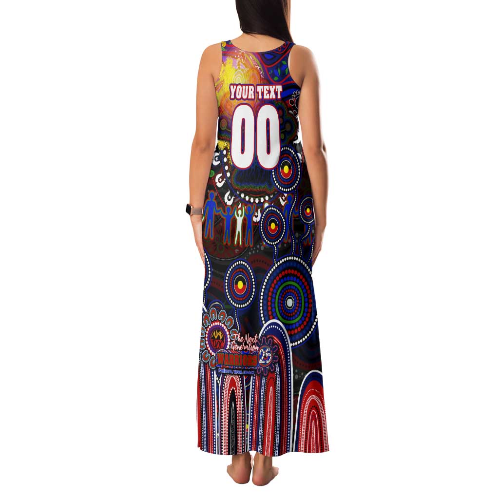 Personalised NAIDOC Week 2025 Warriors Rugby Tank Maxi Dress Aboriginal Dot Painting