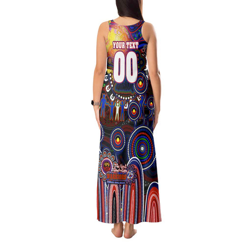 Personalised NAIDOC Week 2025 Warriors Rugby Tank Maxi Dress Aboriginal Dot Painting