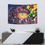NAIDOC Week 2025 Warriors Rugby Tapestry Aboriginal Dot Painting