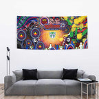 NAIDOC Week 2025 Warriors Rugby Tapestry Aboriginal Dot Painting