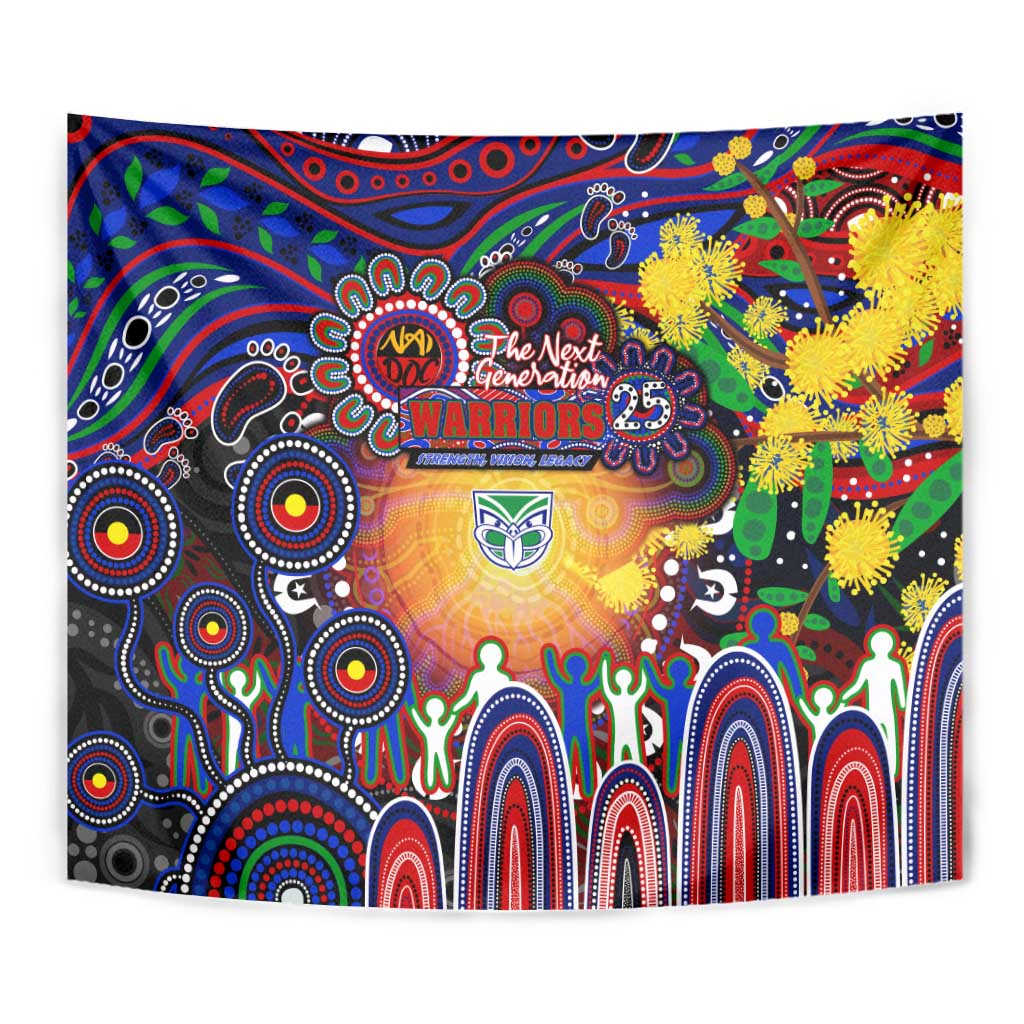 NAIDOC Week 2025 Warriors Rugby Tapestry Aboriginal Dot Painting