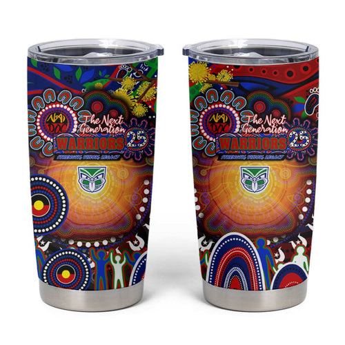 NAIDOC Week 2025 Warriors Rugby Tumbler Cup Aboriginal Dot Painting
