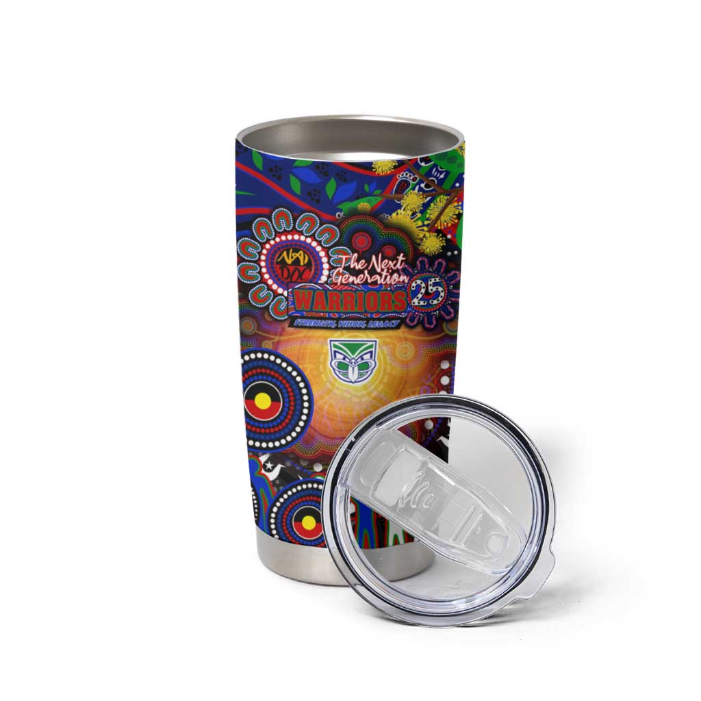 NAIDOC Week 2025 Warriors Rugby Tumbler Cup Aboriginal Dot Painting