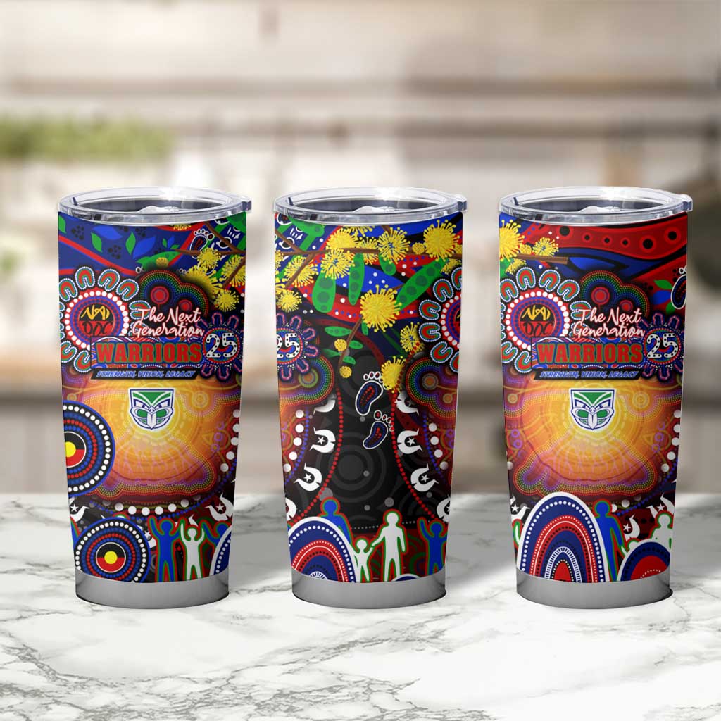 NAIDOC Week 2025 Warriors Rugby Tumbler Cup Aboriginal Dot Painting