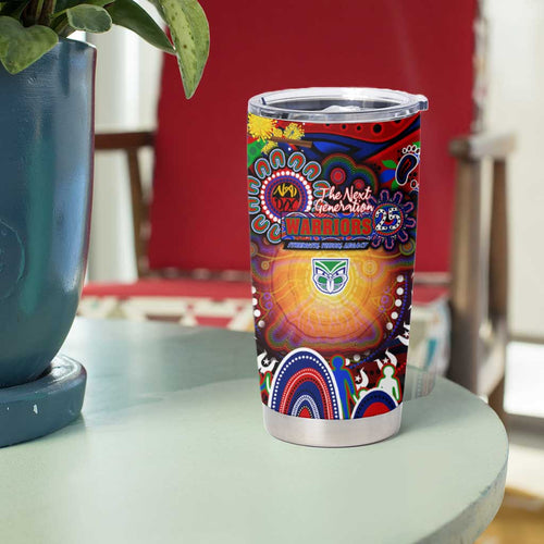 NAIDOC Week 2025 Warriors Rugby Tumbler Cup Aboriginal Dot Painting
