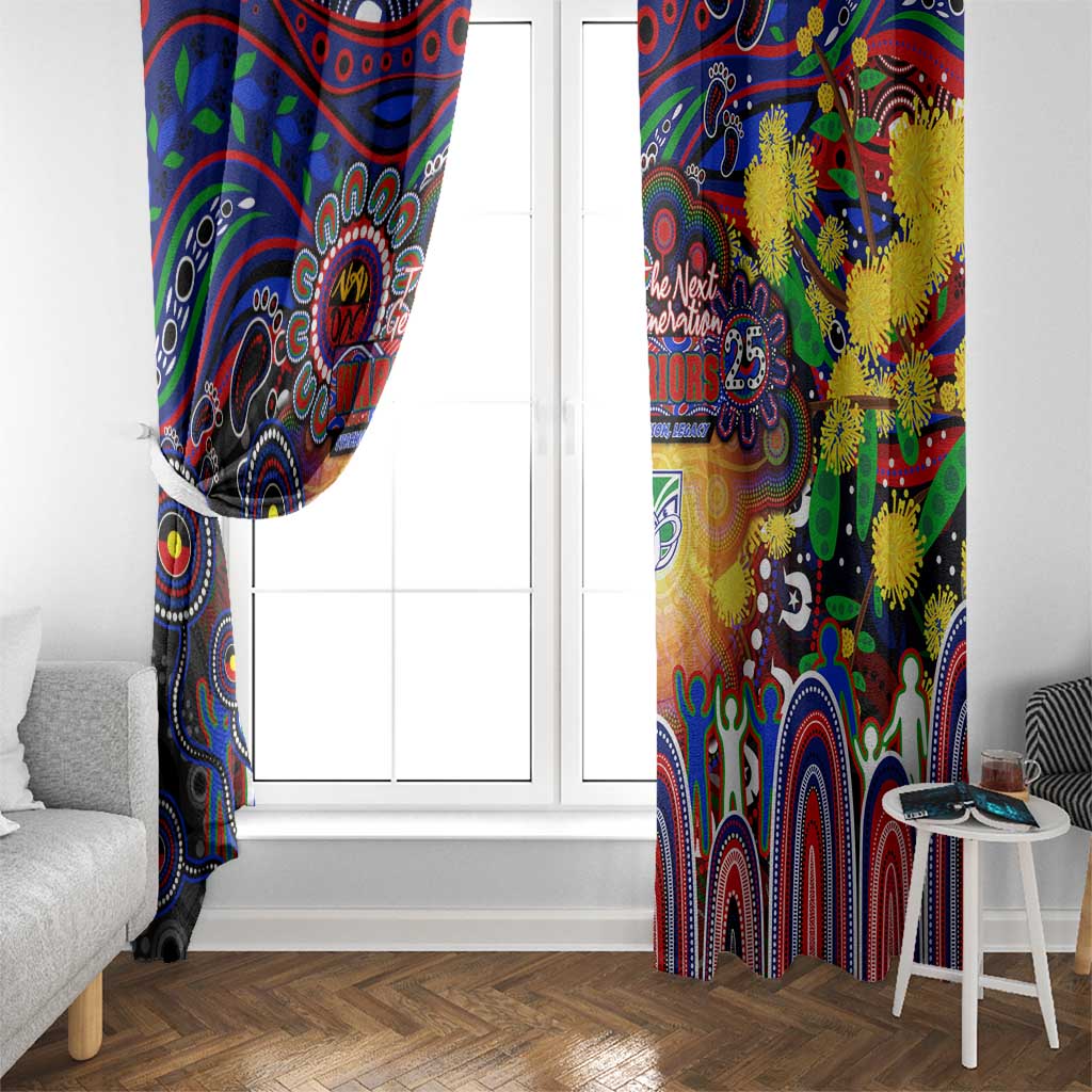 NAIDOC Week 2025 Warriors Rugby Window Curtain Aboriginal Dot Painting