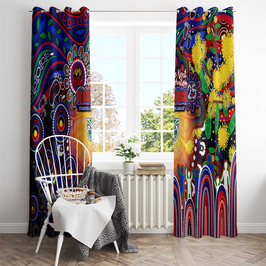 NAIDOC Week 2025 Warriors Rugby Window Curtain Aboriginal Dot Painting