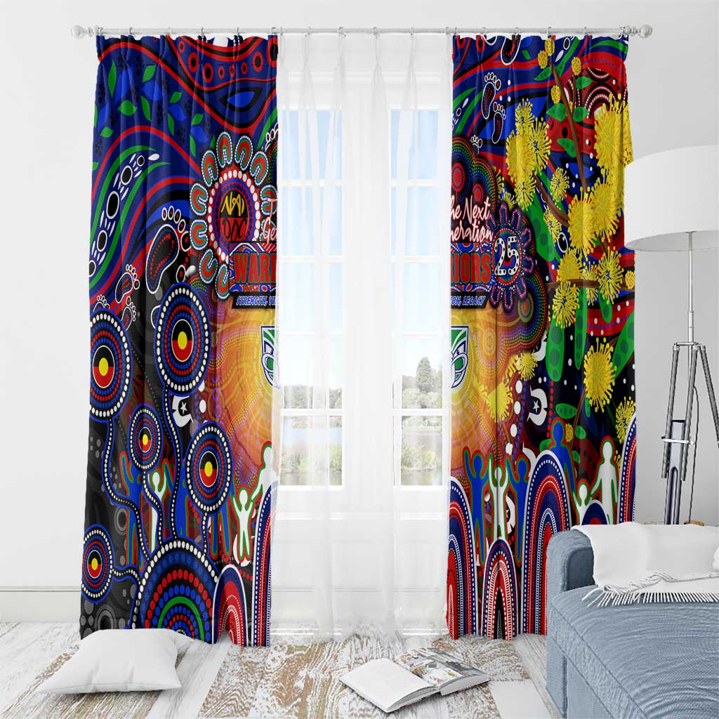 NAIDOC Week 2025 Warriors Rugby Window Curtain Aboriginal Dot Painting