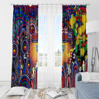 NAIDOC Week 2025 Warriors Rugby Window Curtain Aboriginal Dot Painting