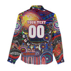 Personalised NAIDOC Week 2025 Warriors Rugby Women Casual Shirt Aboriginal Dot Painting