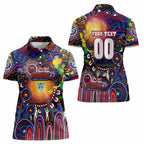 Personalised NAIDOC Week 2025 Warriors Rugby Women Polo Shirt Aboriginal Dot Painting