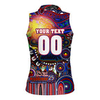 Personalised NAIDOC Week 2025 Warriors Rugby Women Sleeveless Polo Shirt Aboriginal Dot Painting