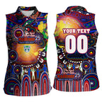 Personalised NAIDOC Week 2025 Warriors Rugby Women Sleeveless Polo Shirt Aboriginal Dot Painting