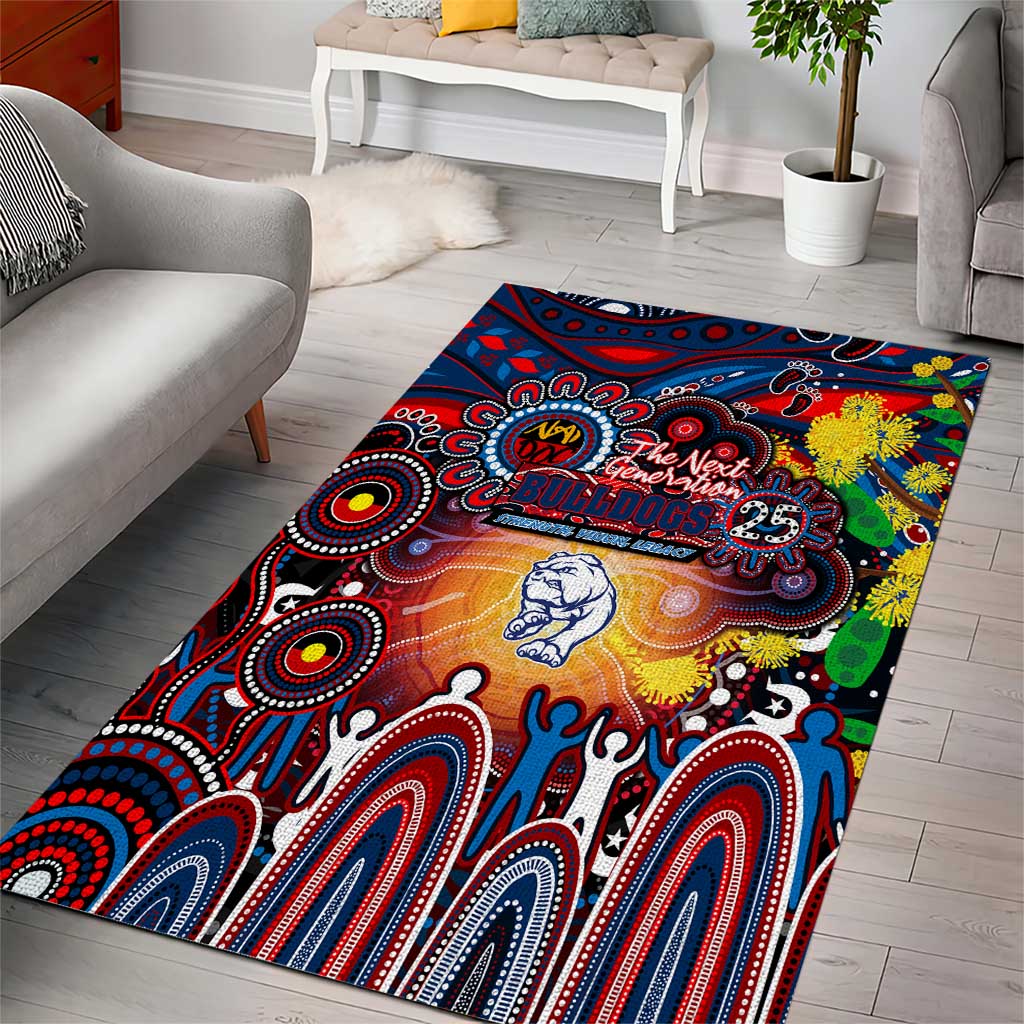NAIDOC Week 2025 Bulldogs Football Area Rug Aboriginal Dot Painting