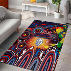 NAIDOC Week 2025 Bulldogs Football Area Rug Aboriginal Dot Painting