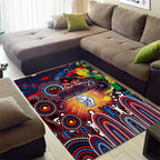 NAIDOC Week 2025 Bulldogs Football Area Rug Aboriginal Dot Painting