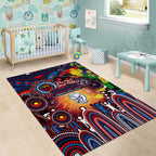 NAIDOC Week 2025 Bulldogs Football Area Rug Aboriginal Dot Painting