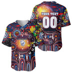 Personalised NAIDOC Week 2025 Bulldogs Football Baseball Jersey Aboriginal Dot Painting