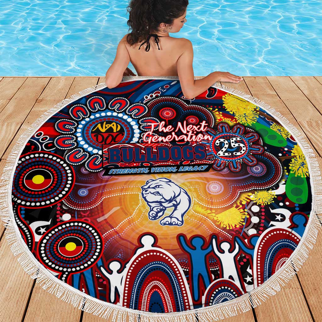 NAIDOC Week 2025 Bulldogs Football Beach Blanket Aboriginal Dot Painting