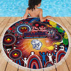 NAIDOC Week 2025 Bulldogs Football Beach Blanket Aboriginal Dot Painting