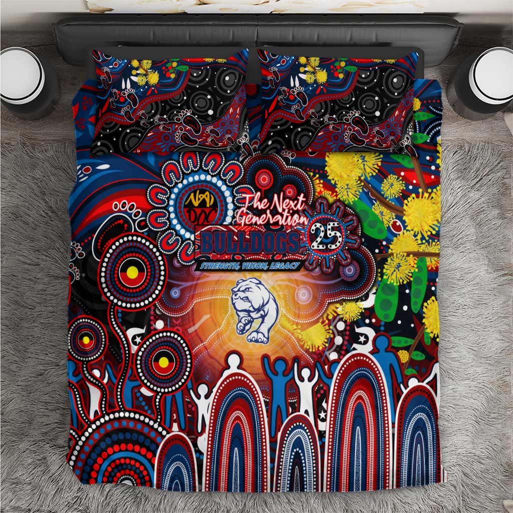 NAIDOC Week 2025 Bulldogs Football Bedding Set Aboriginal Dot Painting