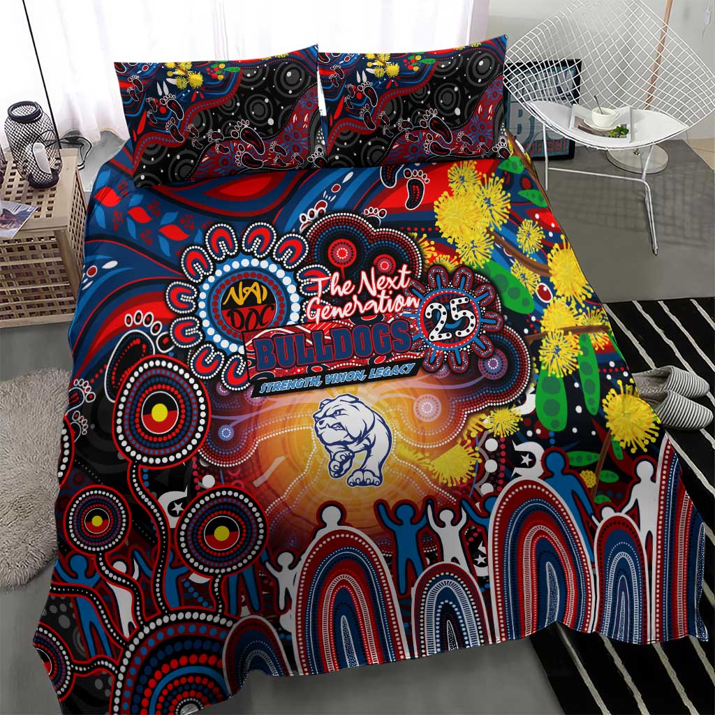 NAIDOC Week 2025 Bulldogs Football Bedding Set Aboriginal Dot Painting