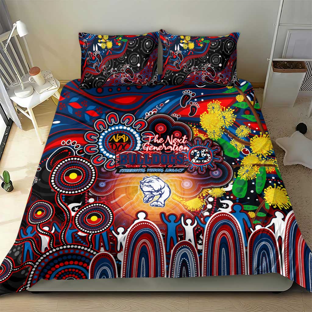 NAIDOC Week 2025 Bulldogs Football Bedding Set Aboriginal Dot Painting