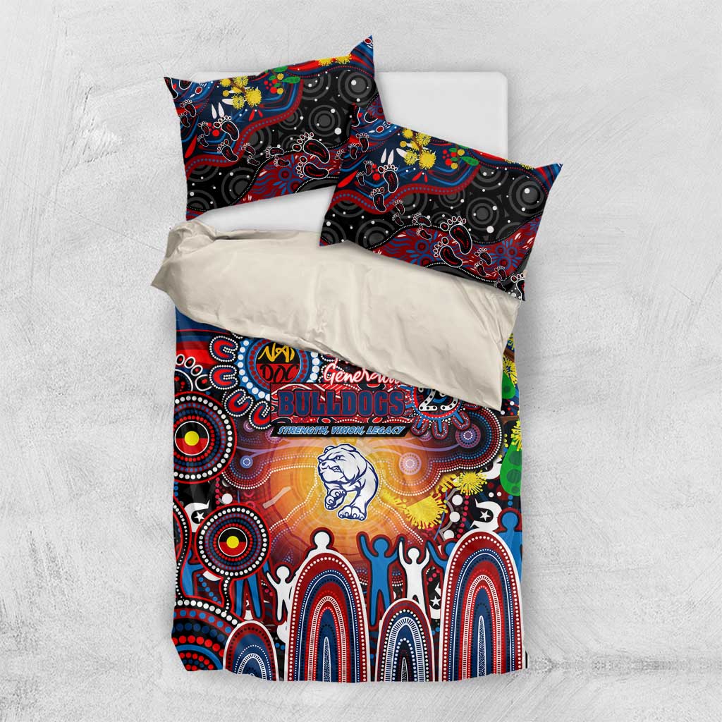 NAIDOC Week 2025 Bulldogs Football Bedding Set Aboriginal Dot Painting